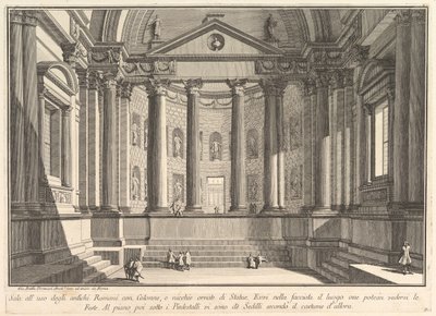 Colonnaded hall according to the custom of the ancient Romans by Giovanni Battista Piranesi