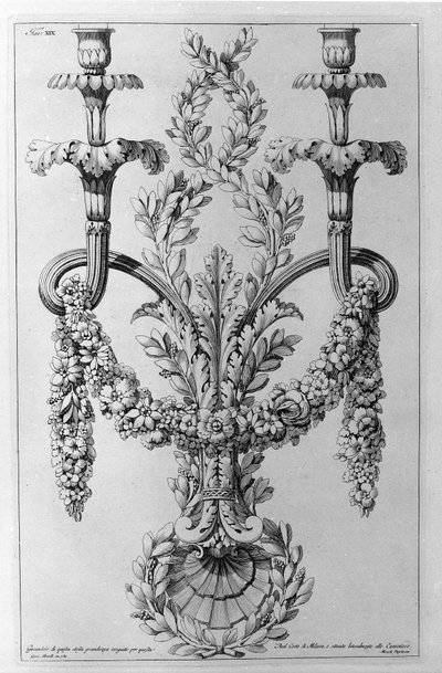 Decorations. Drawing by Giovanni Piranesi (Piranese) by Giovanni Battista Piranesi