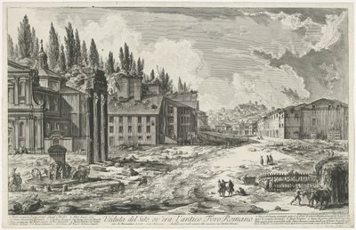 Roman Forum with the Temple of Jupiter Stator in Rome (series title: Views of Rome) by Giovanni Battista Piranesi