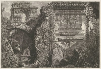 Frontispiece with Ancient Ruins and a Triumphal Arch by Giovanni Battista Piranesi