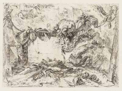 Groteschi: Ruins with Skulls and a Smoking Vase by Giovanni Battista Piranesi