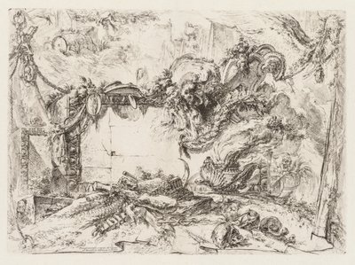 Groteschi: Ruins with Skulls and a Smoking Vase by Giovanni Battista Piranesi