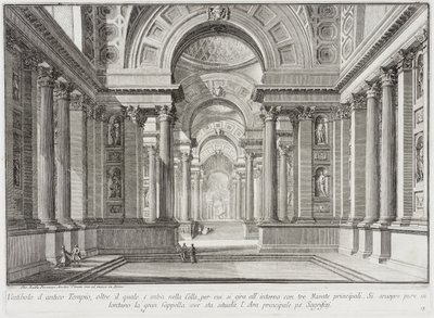 Imaginary Ancient Temple Designed in the Style of Those Built in Honor of the Goddess Vesta: In the Center is the Great Altar on Which the Vestal Virgins Preserved the Inextinguishable Sacred Fire by Giovanni Battista Piranesi