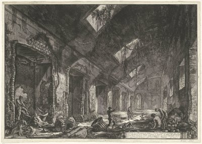 Interior of the Heliocaminus Baths in the Villa Adriana at Tivoli by Giovanni Battista Piranesi