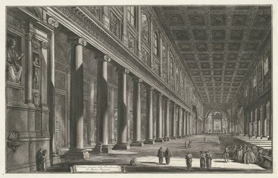 Interior of Santa Maria Maggiore in Rome (Views of Rome) (Views of Rome drawn and engraved by Giambattista Piranesi) by Giovanni Battista Piranesi