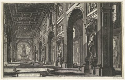 Interior of the Basilica of St. John Lateran in Rome (Veduta interna della Basilica di S. Giovanni Laterano) by Giovanni Battista Piranesi