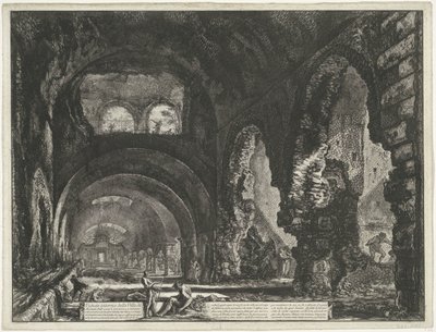 Interior of the Temple of Hercules Victor in Tivoli (Views of Rome) by Giovanni Battista Piranesi