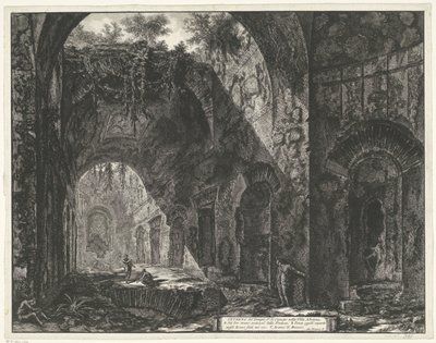 Interior of the Temple of the God Canopus in the Villa Adriana in Tivoli (Views of Rome, Vedute di Roma by Giambattista Piranesi) by Giovanni Battista Piranesi