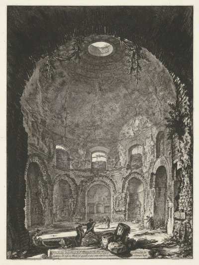 Interior of the Temple of the Cough at Tivoli (Views of Rome) by Giovanni Battista Piranesi