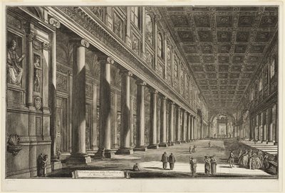 Interior View of the Basilica of S. Maria Maggiore, from Views of Rome by Giovanni Battista Piranesi