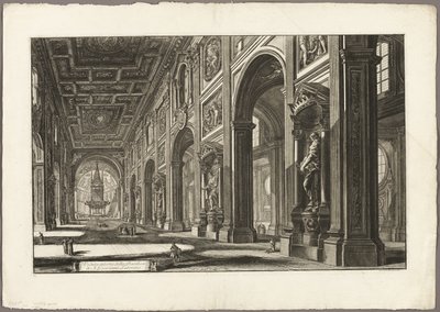 Interior view of the Basilica of St. John Lateran, from Views of Rome by Giovanni Battista Piranesi