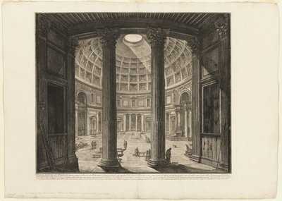 Interior view of the Pantheon, from Views of Rome by Giovanni Battista Piranesi