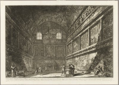 Interior view of the ancient Temple of Bacchus, now the church of S. Urbano, two miles from Rome, from Views of Rome by Giovanni Battista Piranesi