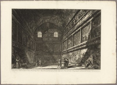 Interior view of the ancient Temple of Bacchus, now the church of S. Urbano, two miles from Rome, from Views of Rome by Giovanni Battista Piranesi