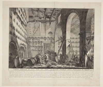 Interior View of Three Large Tomb Chambers Thought to Belong to the Household of Augustus by Giovanni Battista Piranesi
