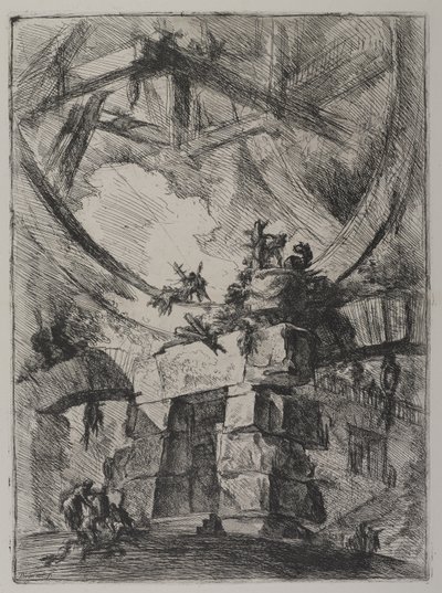 Invenzioni Capric di Carceri, Hind 9, First State of Three by Giovanni Battista Piranesi