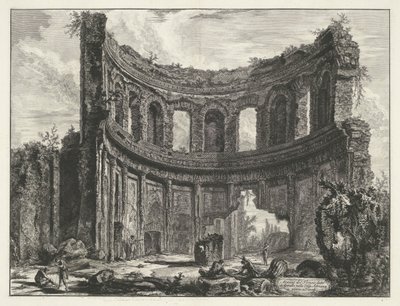 Small Palace in Villa Adriana at Tivoli (Avanzi del Tempio detto il Appollo nella Villa Adriana vicino a Tivoli) (Views of Rome series) (Vedute di Roma disegnate ed incise da Giambattista Piranesi architetto Veneziano series) by Giovanni Battista Piranesi