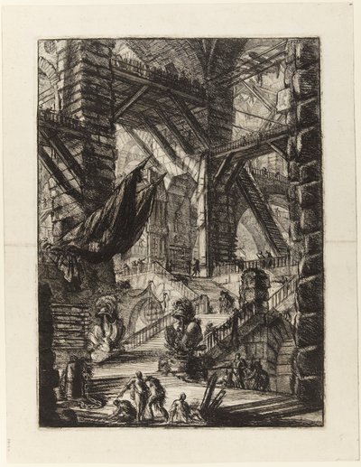 The Staircase with Trophies by Giovanni Battista Piranesi