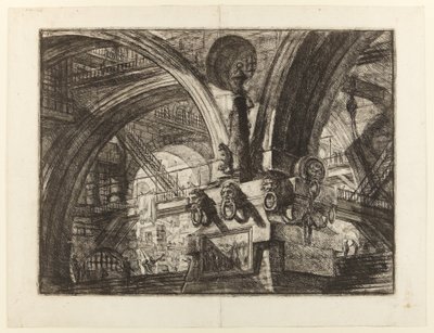 The Pier with a Lamp by Giovanni Battista Piranesi