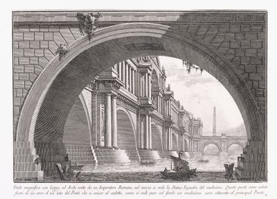 Magnificent Bridge with Loggia by Giovanni Battista Piranesi