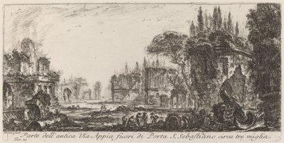 Part of the Ancient Appian Way Outside Porta S. Sebastiano by Giovanni Battista Piranesi