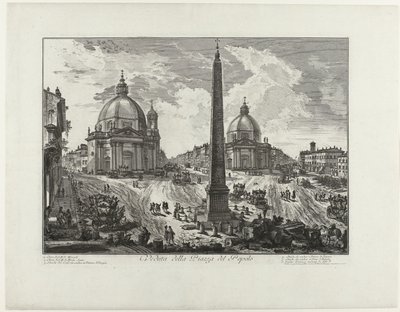 Piazza del Popolo in Rome by Giovanni Battista Piranesi