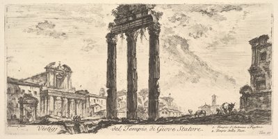 Ruins of the Temple of Jupiter Stator (Temple of Jupiter the Supporter) by Giovanni Battista Piranesi