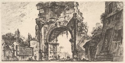 Arch of Drusus at the Porta S. Sebastiano in Rome by Giovanni Battista Piranesi