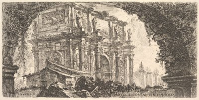 Plate 9: Arch of Constantine in Rome, from "Roman Antiquities of the Times of the Republic and the First Emperors" by Giovanni Battista Piranesi