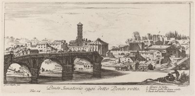Senatorial Bridge Today Called Broken Bridge by Giovanni Battista Piranesi