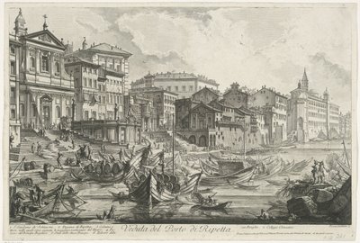 Port of Ripetta in Rome (series title: Views of Rome) by Giovanni Battista Piranesi