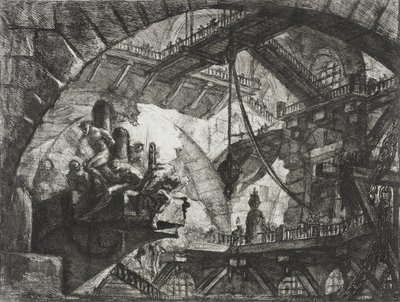 Prisoners on a Projecting Platform by Giovanni Battista Piranesi