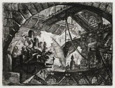 Prisoners on a Projecting Platform by Giovanni Battista Piranesi