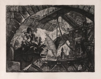 Prisoners on a Projecting Platform, plate 10 from Carceri by Giovanni Battista Piranesi