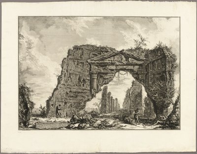 Remains of a Covered Portico, or a Cryptoporticus, in a Villa of Domitian, Five Miles Outside Rome on the Frascati Road, from Views of Rome by Giovanni Battista Piranesi