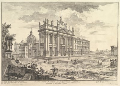 S. Giovanni in Laterano, Main Façade, with Palace and Scala Santa on the Right by Giovanni Battista Piranesi
