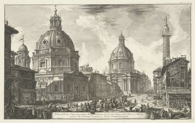 Santa Maria di Loreto and the Santissimo Nome di Maria in Rome by Giovanni Battista Piranesi