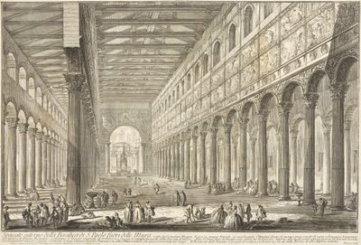 Section through the Interior of the Basilica of Saint Paul Outside the Walls by Giovanni Battista Piranesi