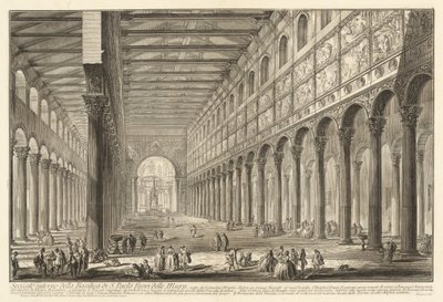 Interior Section of the Basilica of St. Paul Outside the Walls by Giovanni Battista Piranesi