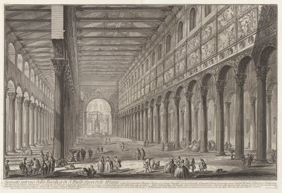 Interior Cross-section of the Basilica of St. Paul Outside the Walls by Giovanni Battista Piranesi