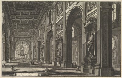 St. Giovanni in Laterano, Interior, from "Vedute di Roma" (Views of Rome) by Giovanni Battista Piranesi