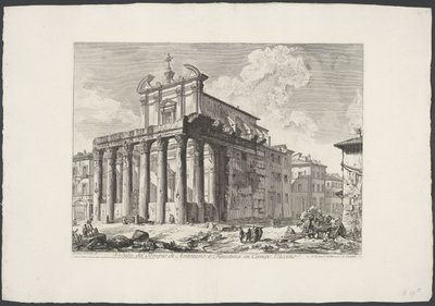 Temple of Antoninus and Faustina in Rome by Giovanni Battista Piranesi