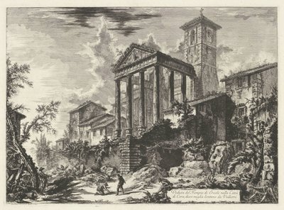 Temple of Hercules at Cori by Giovanni Battista Piranesi