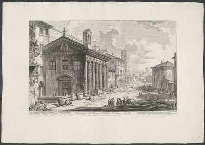Temple of Portunus in Rome (series title) by Giovanni Battista Piranesi