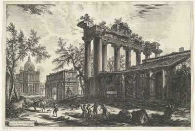 Temple of Saturn in Rome by Giovanni Battista Piranesi