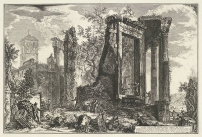 Temple of Vesta and the Temple of the Tiburtine Sibyl in Tivoli by Giovanni Battista Piranesi