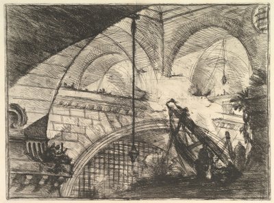 The Arch with a Shell Ornament, from Carceri d