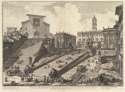 The Capitol and the steps of S. Maria in Aracoeli by Giovanni Battista Piranesi