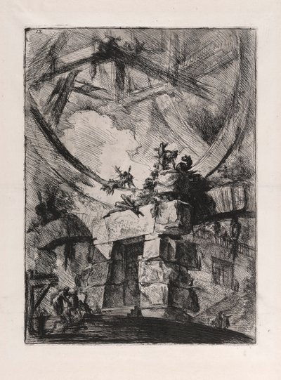 The Giant Wheel, Plate 9 from Carceri by Giovanni Battista Piranesi