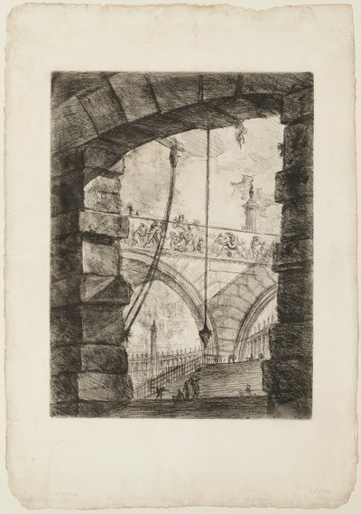 The Grand Piazza, Plate 4 from Imaginary Prisons by Giovanni Battista Piranesi